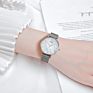 Sinobi Elegant Ultra Thin Lady Watch Shiny Pearl-Shell Dial Roman Number Index Steel Mesh Belt Watch Quartz Silver Watch S9709L