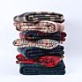 Size Luxury Printed Two Sides Plaid Plain Polyester Fleece Throw Blanket