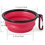 Small Water Folding Portable Travel Feeder Foldable Silicone Collapsible Food Bowl Pet Dog Bowl for Waiking Sports