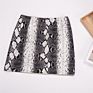 Snake Print Pu Leather Skirt Lady Mini Skirt