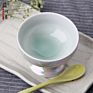 Solhui Japanese Pearl Glazed Ceramic Dessert Bowl Tall Ice Cream Bowls