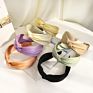 Solid Color Fabric Headband Hairbands Korean Wide Middle Knot Headband