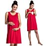 Solid Maternity Tank Dress Women's Casual Sleeveless Maternity Nursing Breastfeeding Dresses