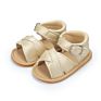 Solid Pu Leather Baby Sandals 0-18M Baby Girl Shoes with Buckle Strap
