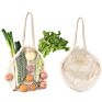 Sopurrrdy Reusable Cotton Mesh Net Grocery Bags Long Handle String Market Shopping Bag
