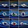 South Korea Simple Diamond Women's Ring 925 Sterling Silver Adjustable Rings Jewelry