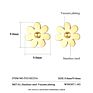 Sp-Lam Design Stainless Steel Daisy Flower Stud Earrings Women Jewelry