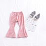 Spring Autumn Girl Solid Velvet Bell Bottoms Long Cotton Kids Pants