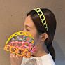 Plastic Circles Wide Chain Headbands