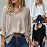 Spring Pure Color Shirt for Womens White Collar Blouse Casual Fashionable Shirt for Ladies