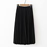 Spring Women High Waist Skirt Solid Color Pleated Skirt Women Causal Midi Skirts