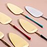 Stainless Steel Cake Server Blade Pie Shovel Pizza Cutter Peel Pancake Spatula with Serrated Edge Long Handle Kitchen Baking Set