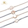 Stainless Steel Gold Plated Bracelets & Bangles Bracelets Sets Alloy Charm Bracelet in Zinc Alloy Jewelry Bijou Bijoux Or