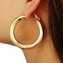 Stainless Steel Jewelry Earrings Gold Hoop Simple Big Circle Earrings C Hollow Earrings Minimalist
