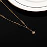 Stainless Steel Plated 18K Gold Irregular Star Pendant Necklace Jewelry