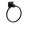 Stainless Steel round Wall - Mounted Black Finished Bath Towel Ring