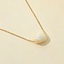 Stainless Steel Shell Pearl Pendant Necklace for Women Jewelry