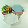 Stock 8 Inch Colorful Hexagon Shape Porcelain Dinner Plate