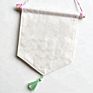 Stock Multi Color Pennant Enamel Pin Banners Blank Canvas Flag for Diy Linen Nursery Banner Natural Canvas Flag