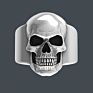 Stock Rts Men's Carbide Hip Hop Skull Ring Skull Punk Gothic Jewelry Engagement Wedding Party Ring for Men