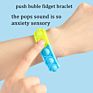 Stress Set Silicone Sj Rainbow Sensory Fun Kid Band Pulseira Watch Wristband Pulsera Push Bubble Pop Fidget Toy Bracelet