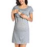 Stripe Multi-Functional Maternity Dress Breast Feeding Dress