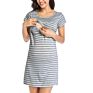 Stripe Multi-Functional Maternity Dress Breast Feeding Dress