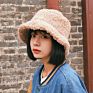 Student Fisherman Hat Lamb Plush Pot Hat Autumn and Warm and Windproof Hat