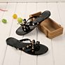 Style Cool Slippers Flat with Bow Rivet Slippers Women's Flip-Flops Garden Jelly Beach Cool Slippers