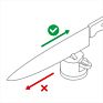 Style Professional Portable Edge Safety Mini Kitchen Knife Sharpener with Suction Pad