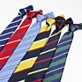 Stylish Men's Stripe Necktie College Style Red Navy Blue Green Multi-Color Twill Cosplay Party Business Wedding Neck Ties