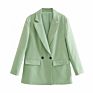 Suits Office Formal Blazers Cardigan Jacket Ladies Solid Color Women Blazer