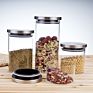 Suppliers Heat Resistant Borosilicate Glass Jars Glass Canister with Metal Lid