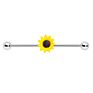 Surgical Steel Earring Cartilage Sunflower Industrial Barbell Body Jewelry