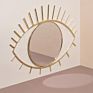 Swt Ins Style Nordic Eye Shape Metal Wire Gold Mirror Eye Mirror