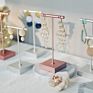 T-Bar Hanging Earrings Display Stand Jewelry Rack Holder Metal Gold Earring Display Stand for Jewelry Shop