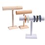 T-Shaped Bracelet Display Stand Vertical Large Capacity Jewelry Display Rack Solid Wood Jewelry Display Stand