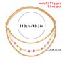 Tassel Fruit Daisy Soft Pottery Waist Chain Garden Chain Imitation Pearl Body Chain Female