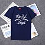 Thankful Blessed Women Aesthetics Graphic Leaves T-Shirt Casual Cotton round Neck Tumblr T Shirt Women Top Tees