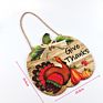 Thanksgiving Decoration Autumn Blessings Harvest Wooden Door Hanging Plaque Signs Pumpkin Turkey Home Decoration