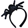 Theme Park Black Spider Hairband Plush Headband for Halloween