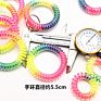 Tie Dye Silicone 5.5Cm Simple Hair Accessories Candy Telephone Wire Hair Band Traceless Elastic Hair Ties