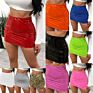 Tight Mini Skirt Womens High Waist Fau Leather 4 Color Pencil Skirt Ladies Wear Skirts plus Size Pu Satin