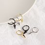 Tiny Gold Plated Hoop 925 Silver Jewelry Women Mens Punk Triangle Geometric Rivet Spike Earrings
