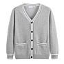 Tmw Mens 100% Cotton Sweater Knitted Single Breasted Stripes Pocket Pull Homme Men Long Sweater Cardigan