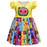 Toddle Girls Dress Boutique Puff Sleeve Cocomelon Gg Princess Dresses for Girls