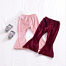 Toddler Kids Velvet Pants Little Baby Girls Bell-Bottoms Pants Trousers Kids Flare Pants