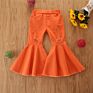 Toddler Little Girls Denim Pants Bell Bottom Jeans Trousers for 2-7 Years Kids