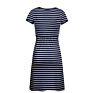 Top Maternity and Feeding Mum Casual round Neck Stripe Full Print Short-Sleeve A-Line Nursing Dress for Pregnant Women