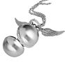 Top Pocket Watch Necklace Hollow Out Skeleton with Wing Flower